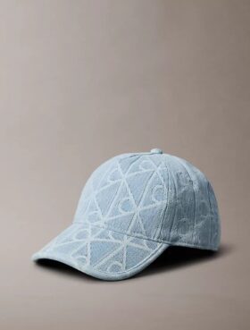 Șapcă de baseball Denim cu logo emblemă pe toată suprafața