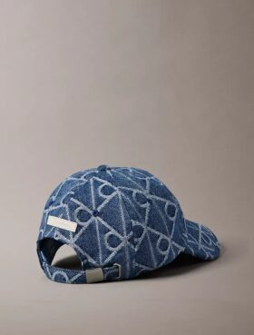 Șapcă de baseball Denim cu logo emblemă pe toată suprafața