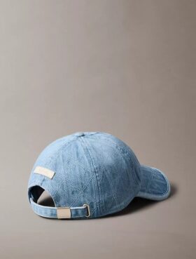 Șapcă de baseball Denim cu logo emblemă pe toată suprafața