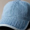 Șapcă de baseball Denim cu logo emblemă pe toată suprafața
