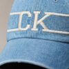 Șapcă de baseball din denim cu logo Monogram