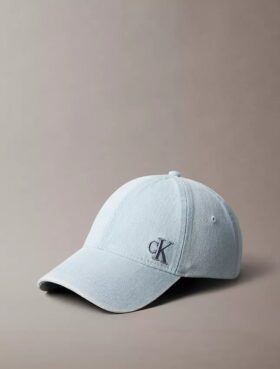 Șapcă de baseball din denim spălat cu logo brodat