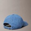 Șapcă de baseball din denim spălat cu logo brodat Șapcă de baseball din denim spălat cu logo brodat