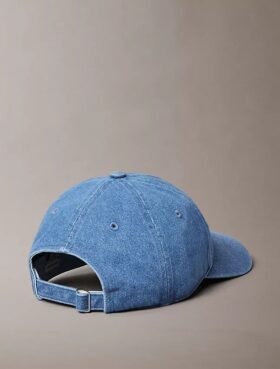 Șapcă de baseball din denim spălat cu logo brodat