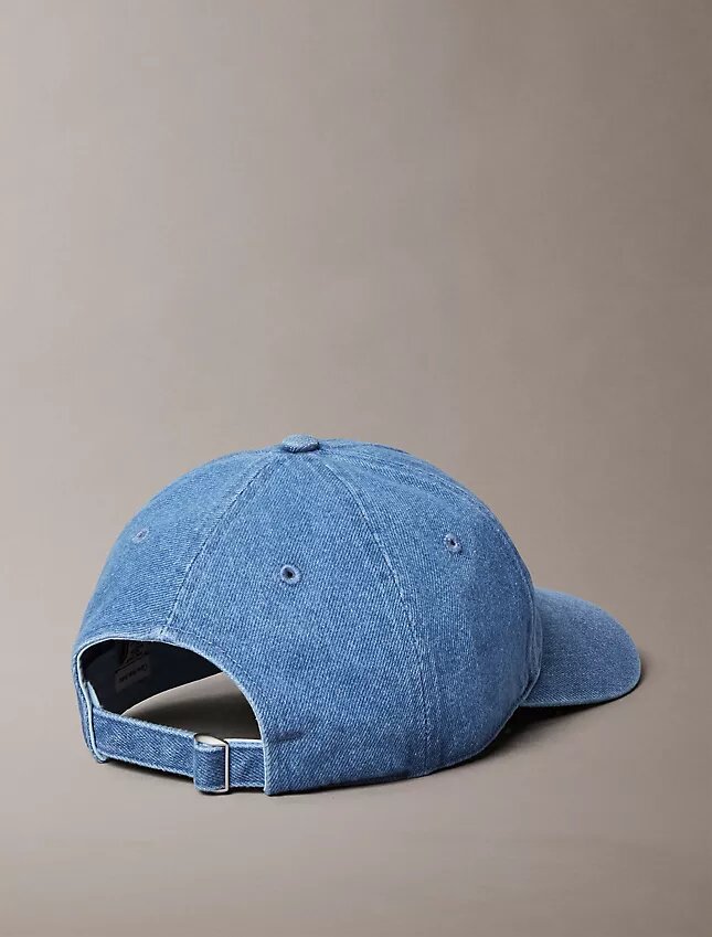 Șapcă de baseball din denim spălat cu logo brodat Șapcă de baseball din denim spălat cu logo brodat