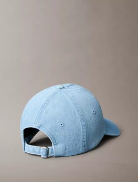 Șapcă de baseball din denim spălat cu logo brodat