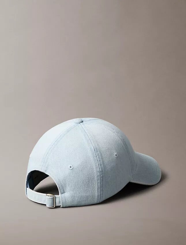 Șapcă de baseball din denim spălat cu logo brodat Șapcă de baseball din denim spălat cu logo brodat