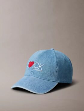 Șapcă din denim cu grafică „I Love Ck”