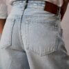 Bermude din denim cu logo