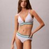 Bikini cu dungi din bumbac și Modal Icon