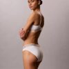 Bikini cu dungi din bumbac și Modal Icon