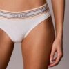 Bikini cu dungi din bumbac și Modal Icon