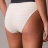 Bikini cu talie înaltă, elastic, din microfiber, cu monogramă grafică Bikini cu talie înaltă, elastic, din microfiber, cu monogramă grafică