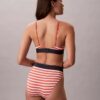 Bikini cu talie înaltă, elastic, din microfiber, cu monogramă grafică Bikini cu talie înaltă, elastic, din microfiber, cu monogramă grafică