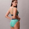 Bikini cu talie înaltă, elastic, din microfiber, cu monogramă grafică Bikini cu talie înaltă, elastic, din microfiber, cu monogramă grafică