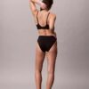 Bikini cu talie înaltă, elastic, din microfiber, cu monogramă grafică Bikini cu talie înaltă, elastic, din microfiber, cu monogramă grafică