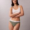 Bikini din bumbac elastic cu nervuri Bikini din bumbac elastic cu nervuri