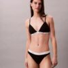 Bikini din bumbac elastic cu nervuri Bikini din bumbac elastic cu nervuri