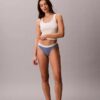 Bikini din bumbac elastic cu nervuri