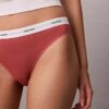 Bikini din bumbac elastic cu nervuri Bikini din bumbac elastic cu nervuri