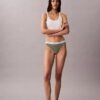 Bikini din bumbac elastic cu nervuri Bikini din bumbac elastic cu nervuri