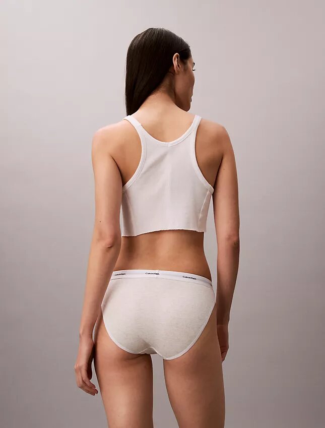 Bikini din bumbac elastic cu nervuri Bikini din bumbac elastic cu nervuri