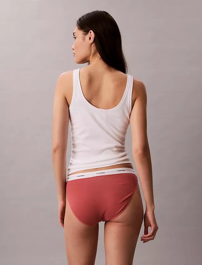 Bikini din bumbac elastic cu nervuri Bikini din bumbac elastic cu nervuri