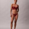 Bikini din dantelă florală neagră CK Black