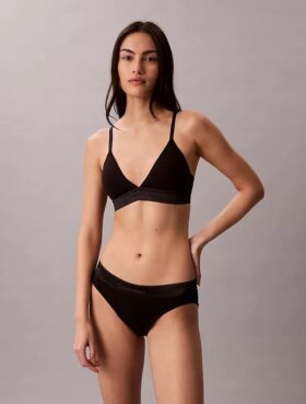 Bikini iconic din bumbac și Modal cu logo metalic