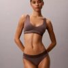 Bikini iconic din bumbac și Modal cu logo metalic