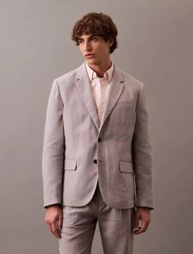 Blazer clasic din amestec de in