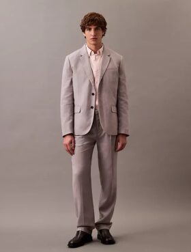 Blazer clasic din amestec de in