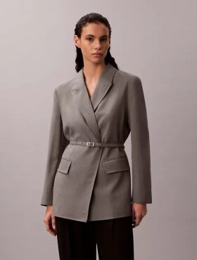 Blazer elastic cu curea