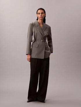 Blazer elastic cu curea