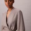Blazer înfășurat din jacquard de viscoză