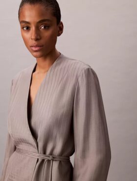 Blazer înfășurat din jacquard de viscoză