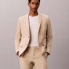 Blazer slim din amestec de in Blazer slim din amestec de in