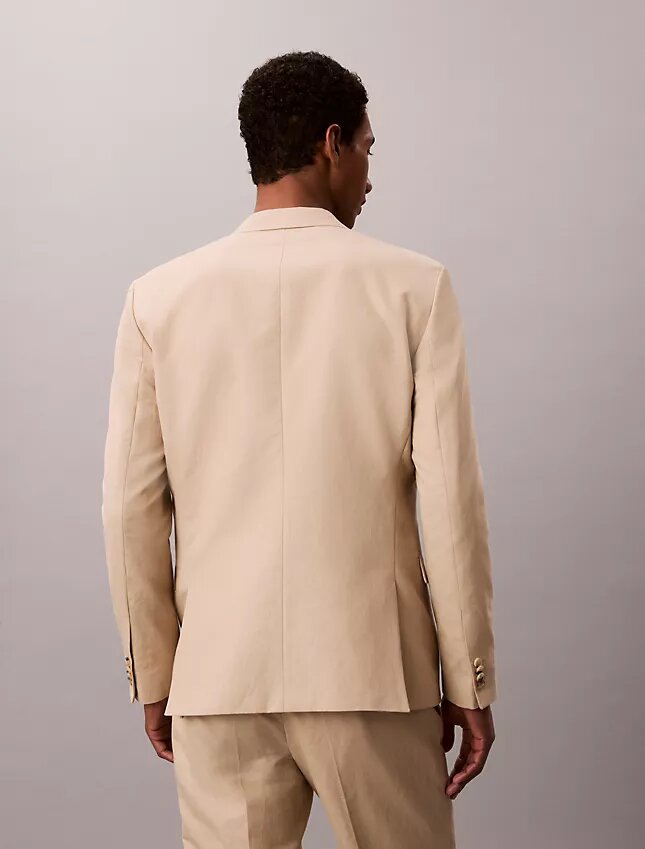 Blazer slim din amestec de in Blazer slim din amestec de in