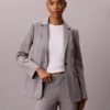 Blazer slim din țesătură Ponte