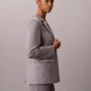 Blazer slim din țesătură Ponte