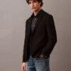 Blazer slim din gabardină de lână