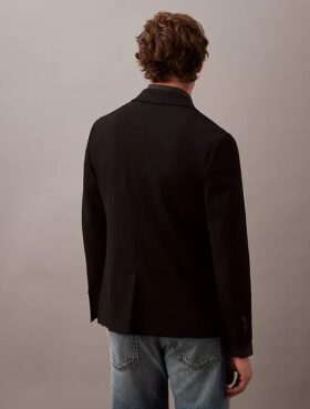Blazer slim din gabardină de lână