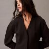 Blazer structurat din material elastic