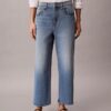 Blugi cropped cu picior larg