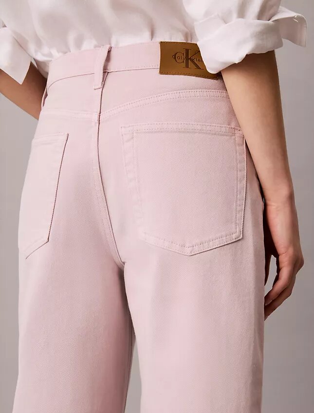 Blugi cropped cu picior larg Blugi cropped cu picior larg