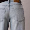 Blugi cropped cu picior larg