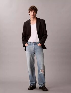 Blugi drepți din amestec de lyocell, inspirați din anii ’90