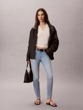 Blugi skinny cu talie medie