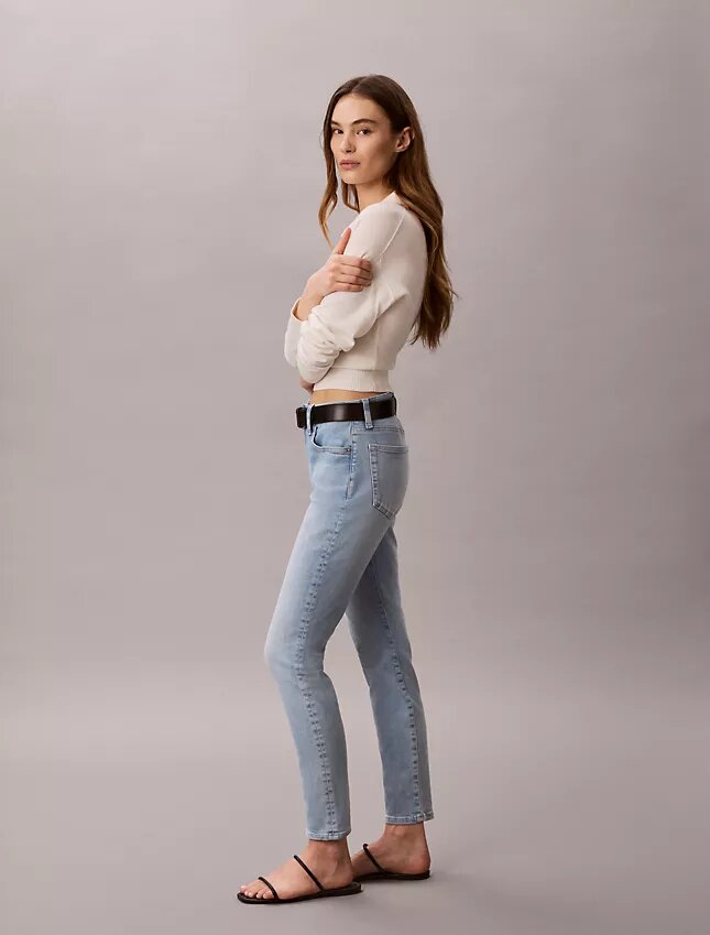 Blugi skinny cu talie medie Blugi skinny cu talie medie