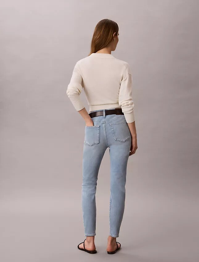 Blugi skinny cu talie medie Blugi skinny cu talie medie